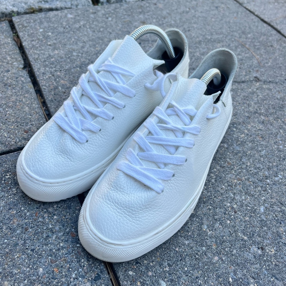 Sam Edelman White Leather Women's Sneakers